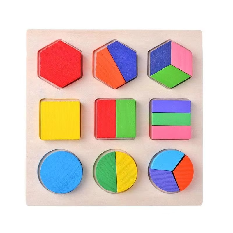 Montessori Wooden Shape Matching Puzzle Board For Kids | Cadrivo