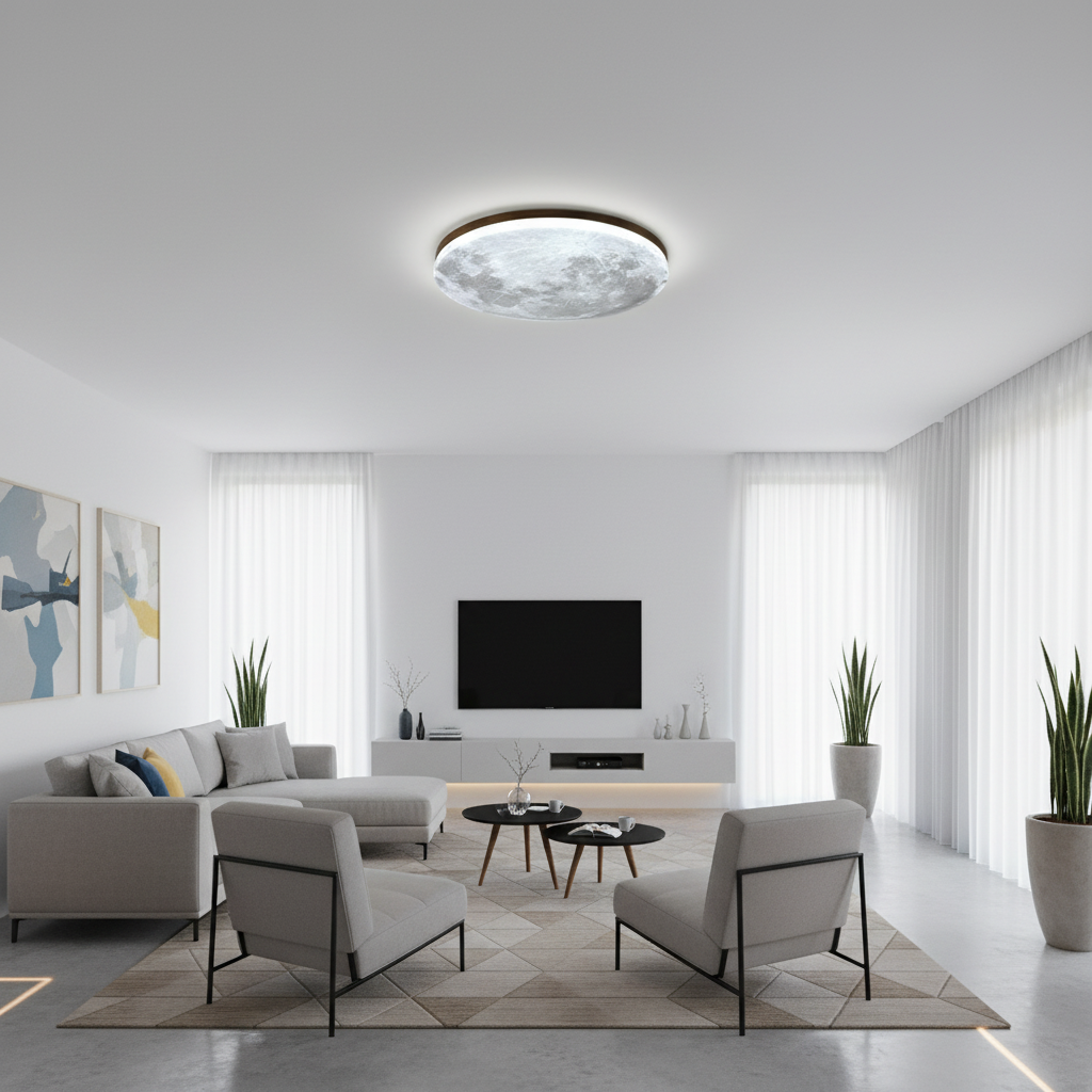 Moon Ceiling Lamp | Modern LED Ceiling Light Fixture