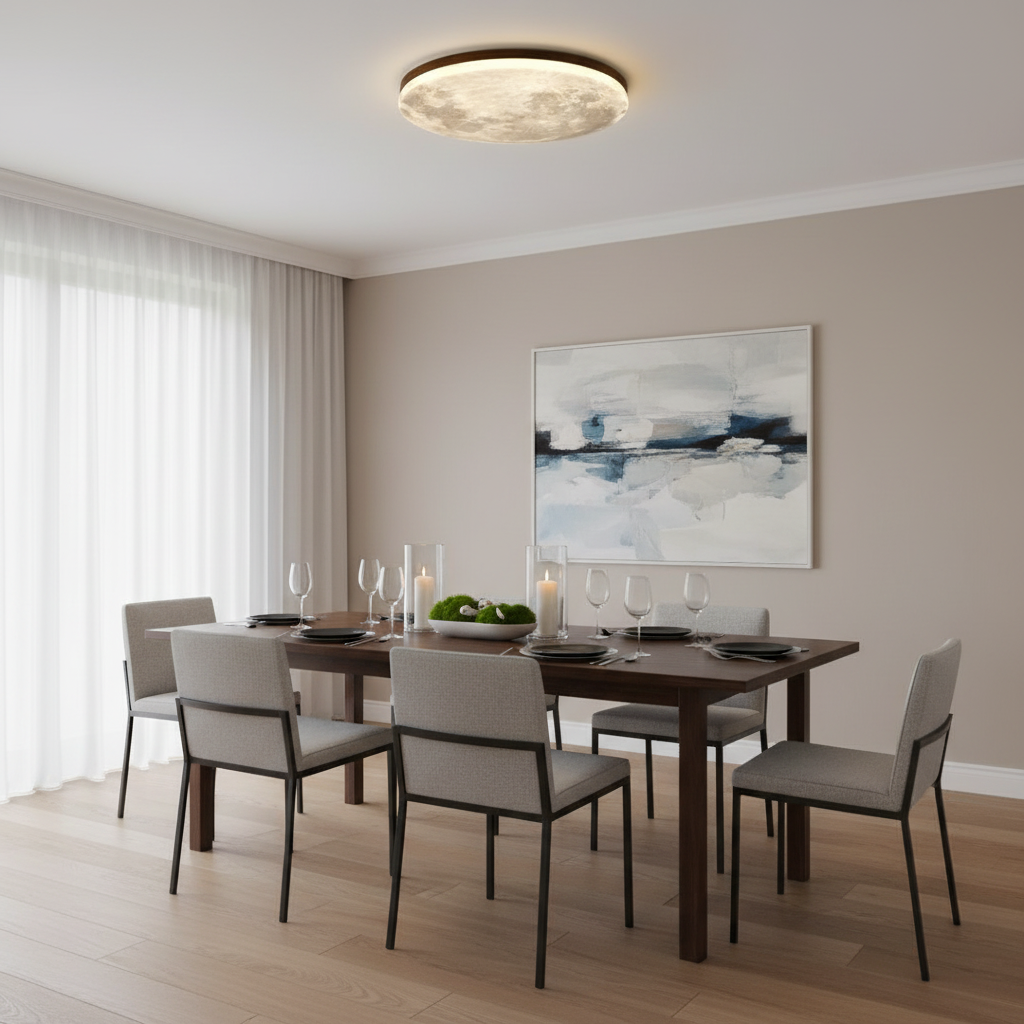 Moon Ceiling Lamp | Modern LED Ceiling Light Fixture