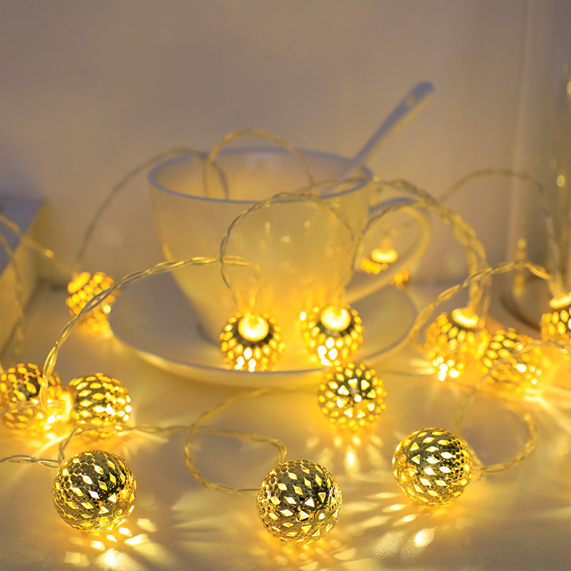 Moroccan Orb LED String Lights Indoor Outdoor | Denvaro