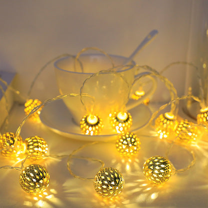 Moroccan Orb LED String Lights Indoor Outdoor | Denvaro