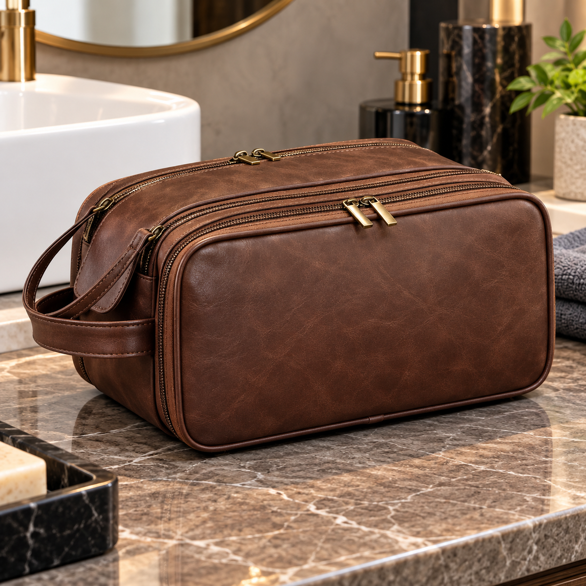 Multi-Compartment Travel Toiletry Bag