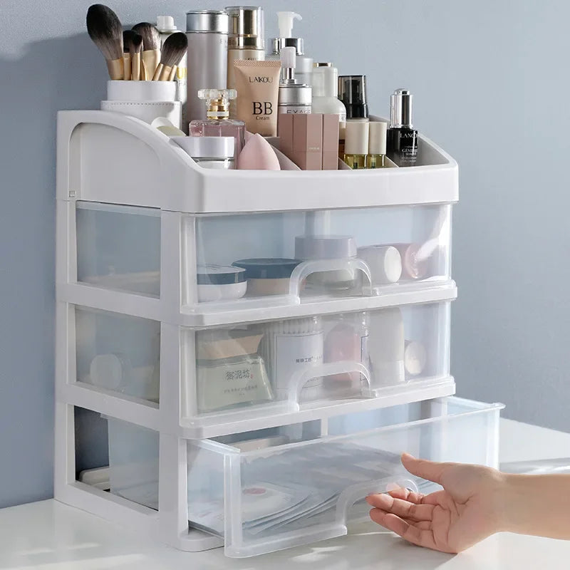 Multi-Tier Makeup Organizer with Drawers and Compartments
