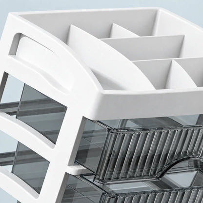 Multi-Tier Makeup Organizer with Drawers for Bathroom