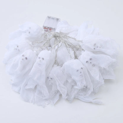 Multicoloured Halloween Ghost String Lights Battery Operated