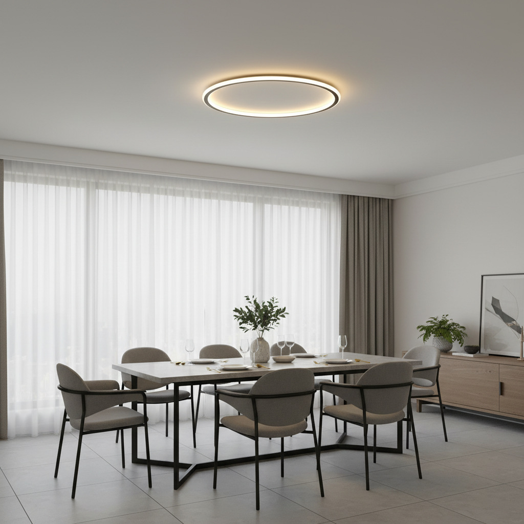Mysaglobe | Scandinavian Round Ceiling Lamp LED Flush Mount