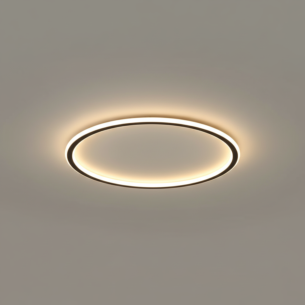 Round LED Ceiling Light – Scandinavian Flush Mount Ceiling Lamp