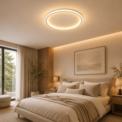 Round LED Ceiling Light – Scandinavian Flush Mount Ceiling Lamp