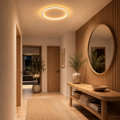 Round LED Ceiling Light – Scandinavian Flush Mount Ceiling Lamp