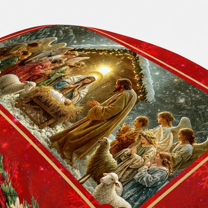 Nativity Scene Holiday Dining Tablecloth