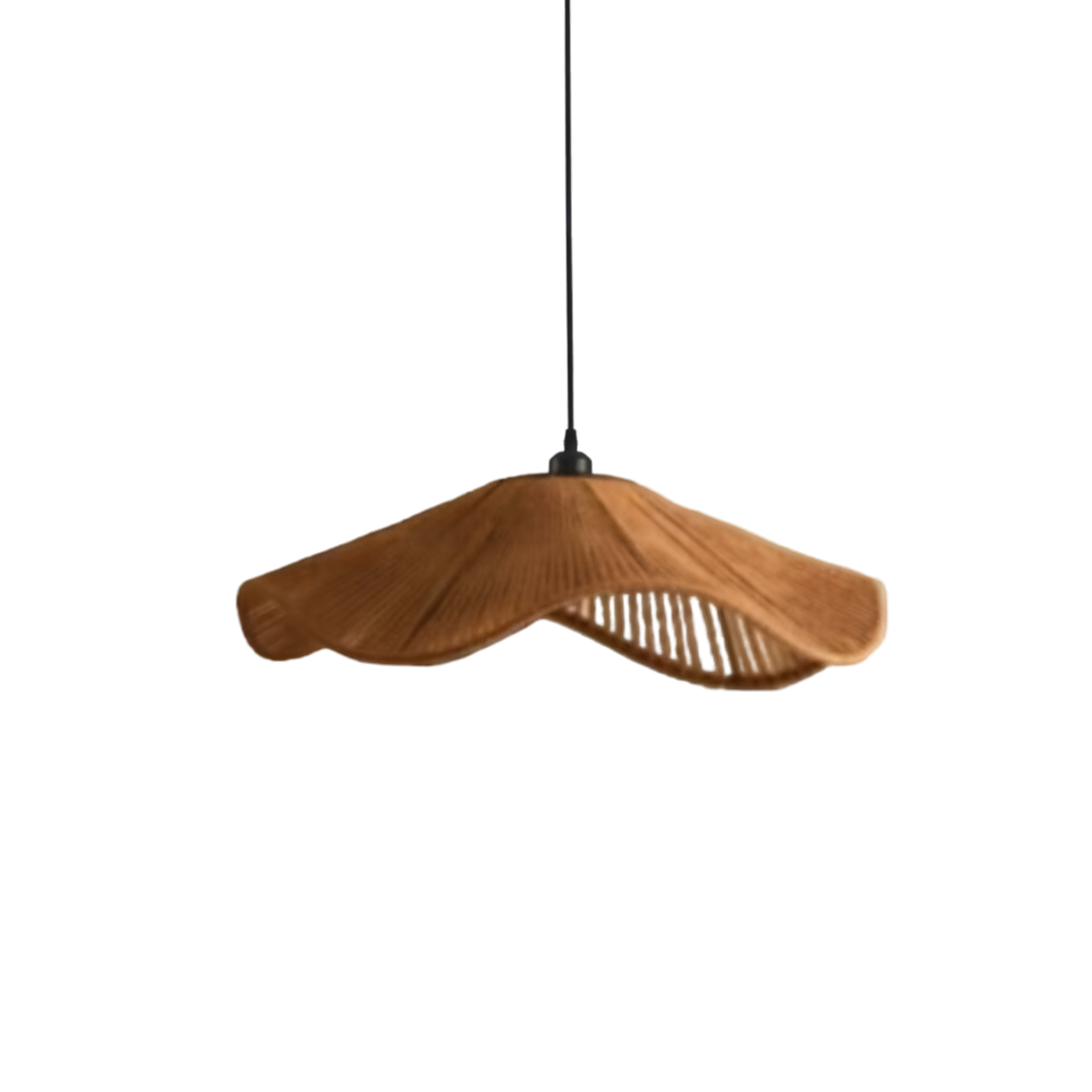 Natural Jute Boho Pendant Light for Modern Spaces | Venora