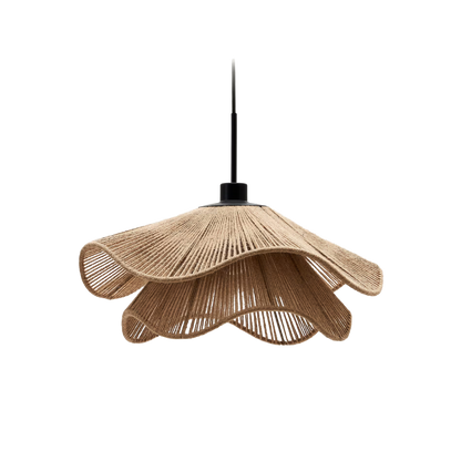 Natural Jute Boho Pendant Light for Modern Spaces | Venora