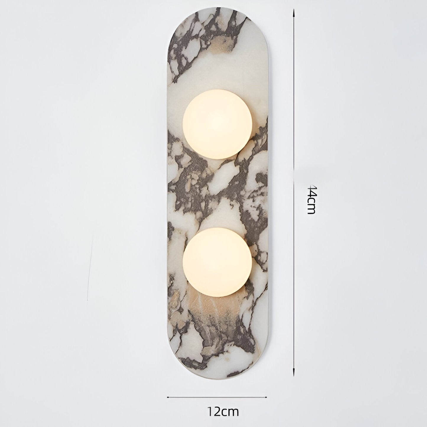 Natural Marble Minimalist LED Wall Sconce Light | Marvian