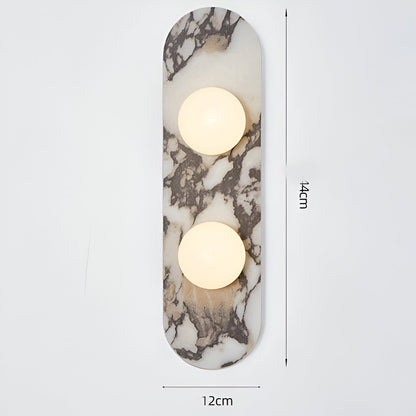 Natural Marble Minimalist LED Wall Sconce Light | Marvian