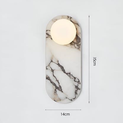 Natural Marble Minimalist LED Wall Sconce Light | Marvian