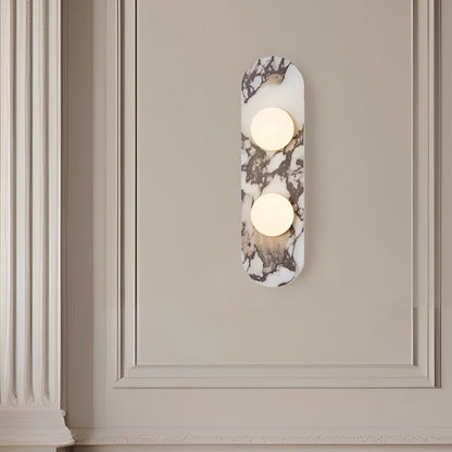 Natural Marble Minimalist LED Wall Sconce Light | Marvian