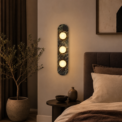 Natural Marble Minimalist LED Wall Sconce Light | Marvian