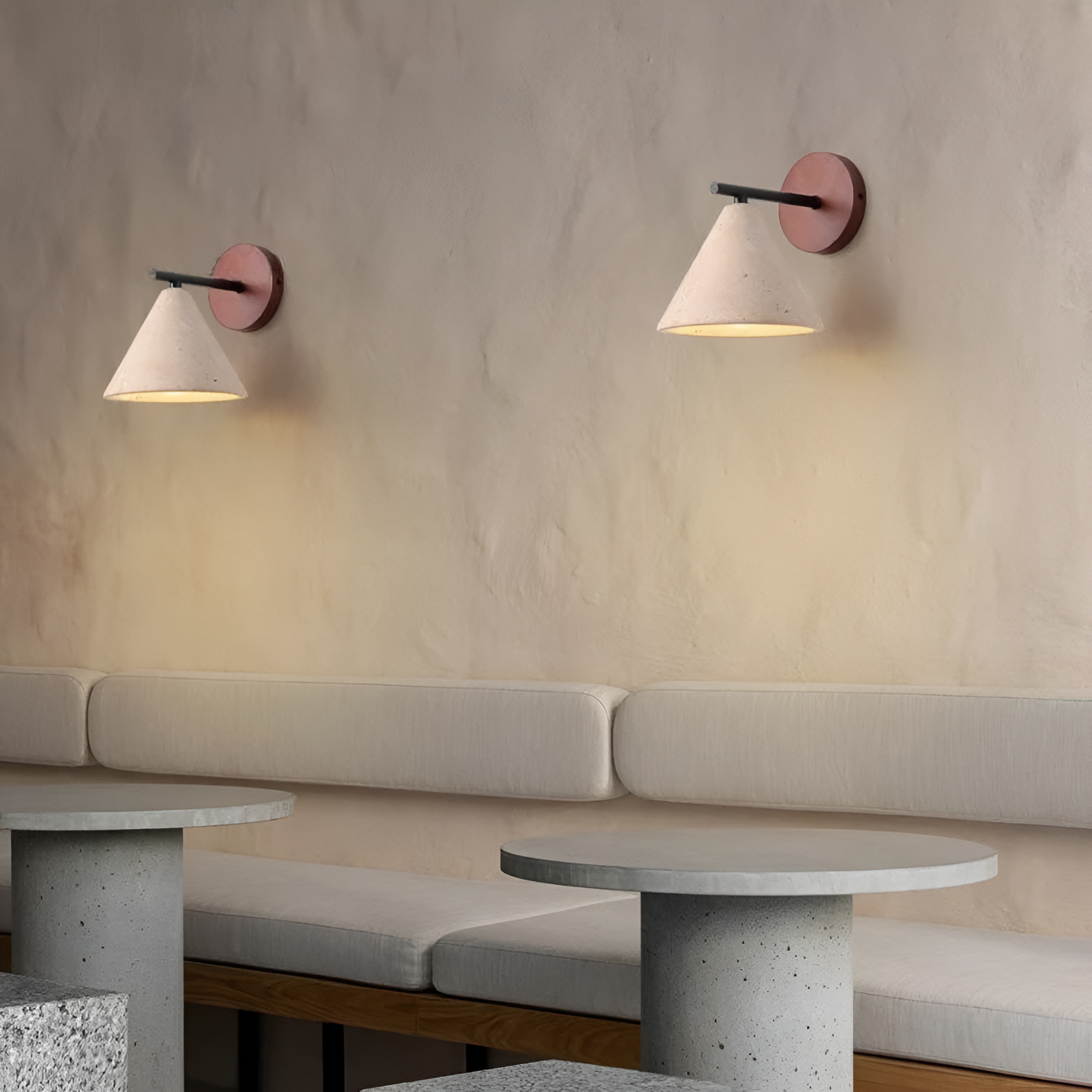 Natural Style Yellow Travertine LED Wall Light | Stoneva