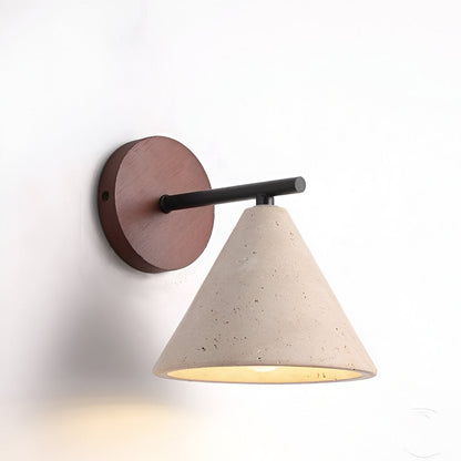 Natural Style Yellow Travertine LED Wall Light | Stoneva