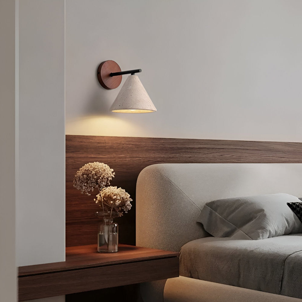 Natural Style Yellow Travertine LED Wall Light | Stoneva