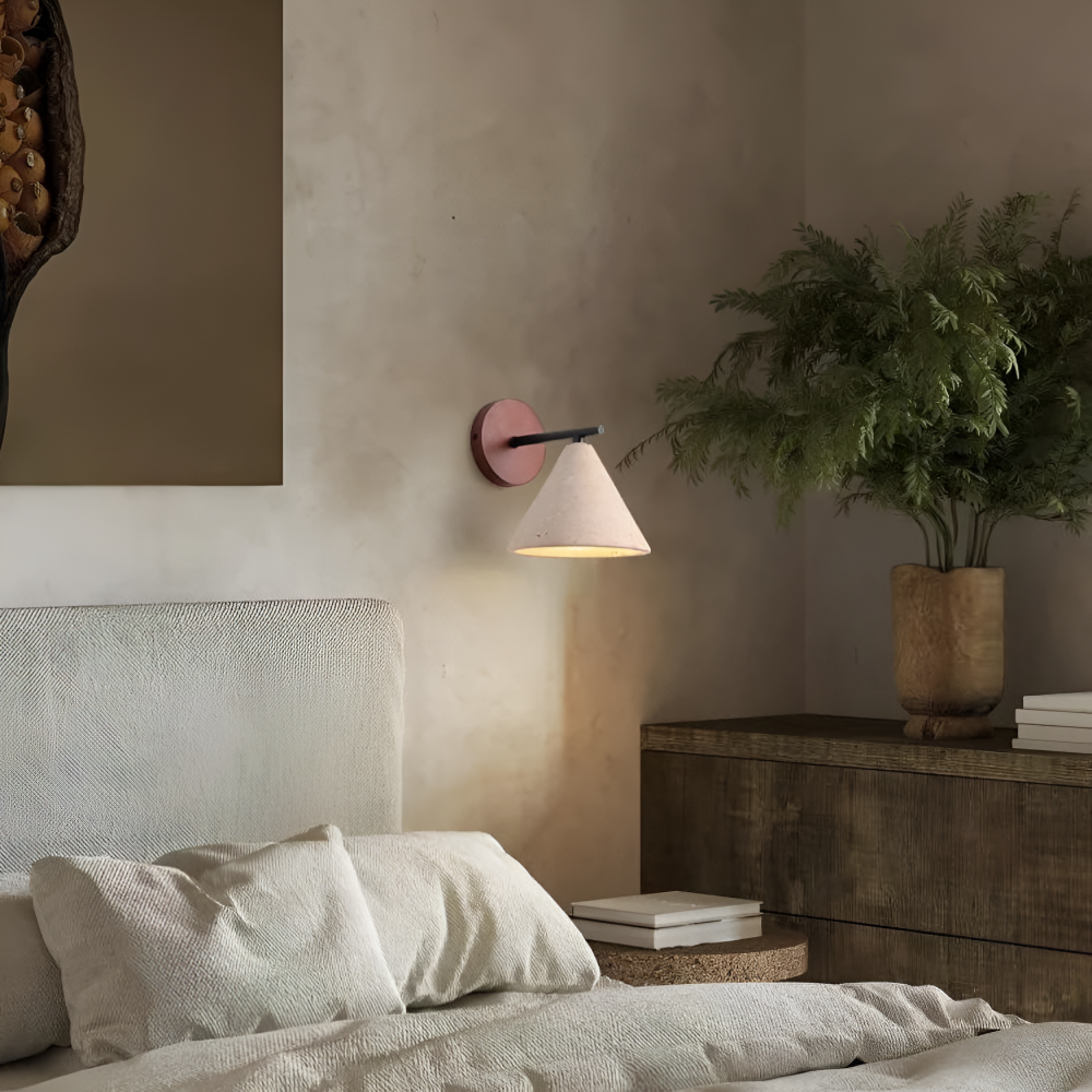 Natural Style Yellow Travertine LED Wall Light | Stoneva