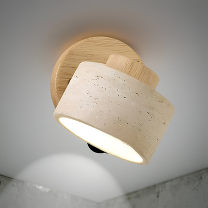 Natural Travertine Stone Wall Light Minimalist Design | Stoniva