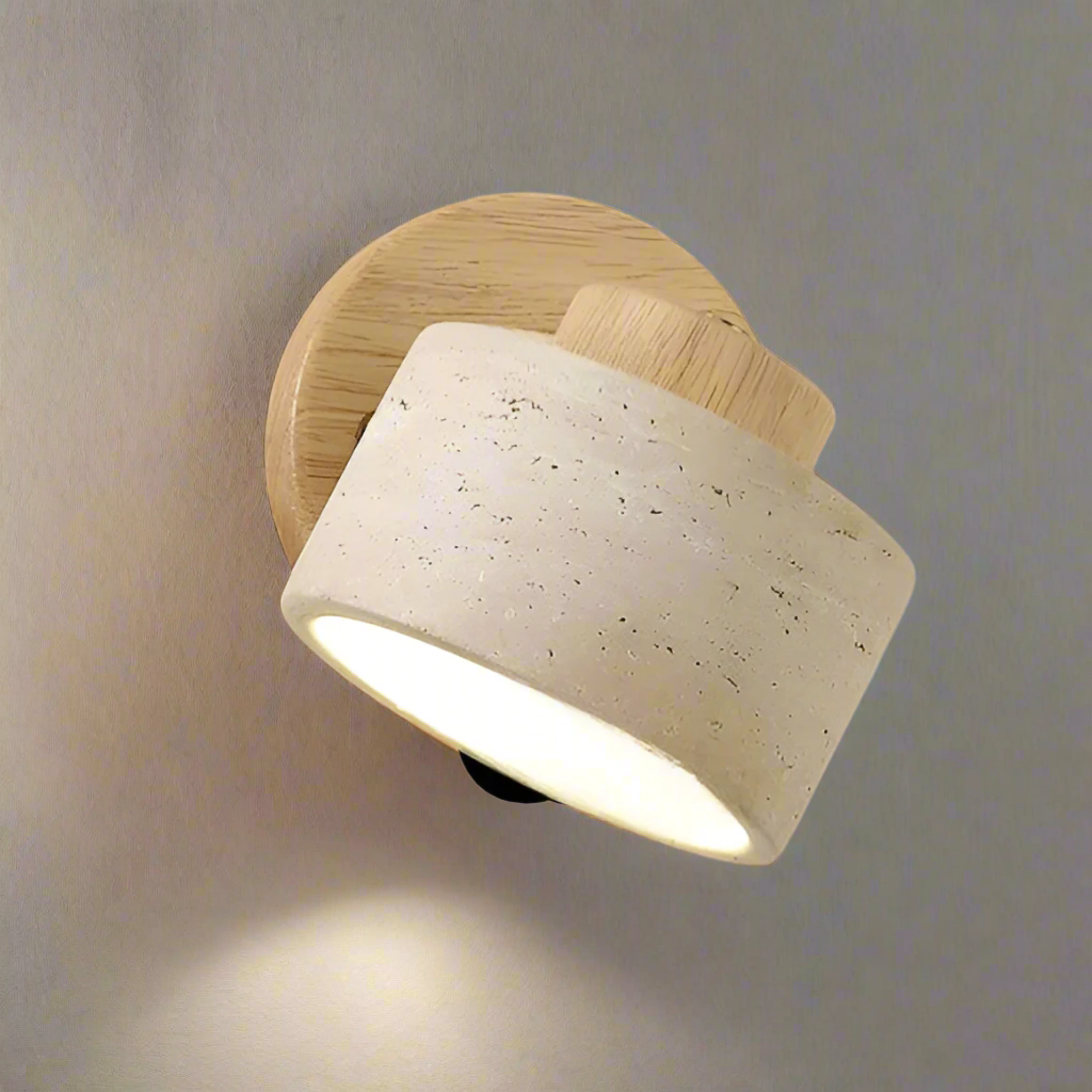 Natural Travertine Stone Wall Light Minimalist Design | Stoniva