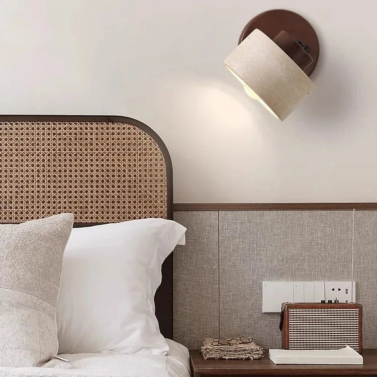 Natural Travertine Stone Wall Light Minimalist Design | Stoniva