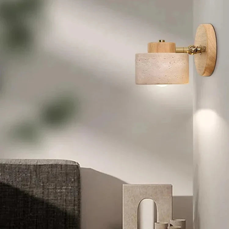 Natural Travertine Stone Wall Light Minimalist Design | Stoniva