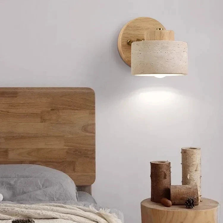 Natural Travertine Stone Wall Light Minimalist Design | Stoniva