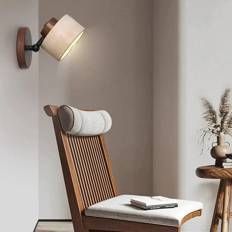 Natural Travertine Stone Wall Light Minimalist Design | Stoniva
