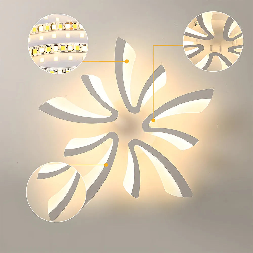 Nordic Acrylic Petal Ceiling Light Fixture | Lunaris