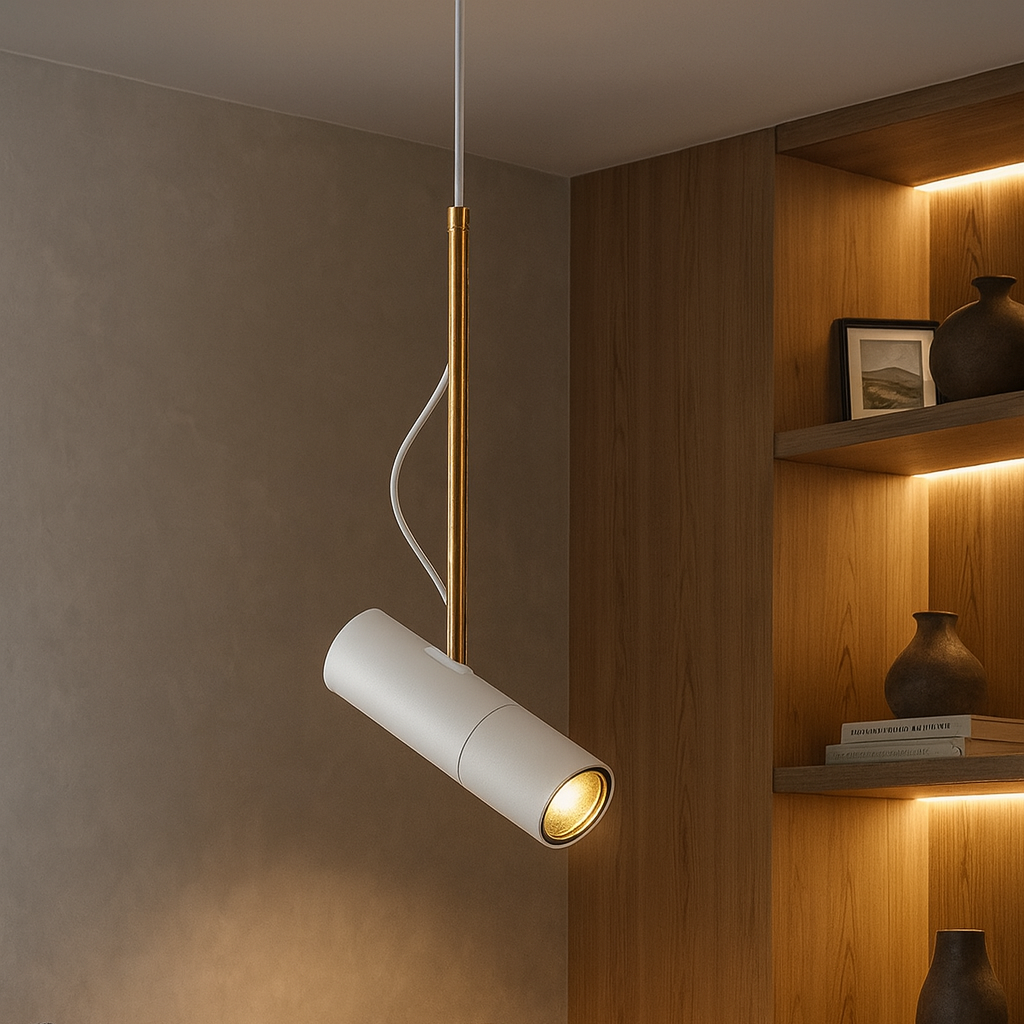 Nordic Aluminium Pendant Light with Adjustable Spotlight | Corveta