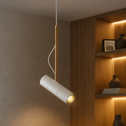 Nordic Aluminium Pendant Light with Adjustable Spotlight | Corveta