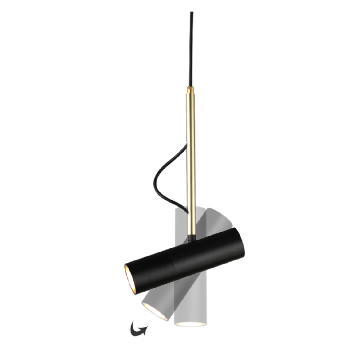 Nordic Aluminium Pendant Light with Adjustable Spotlight | Corveta