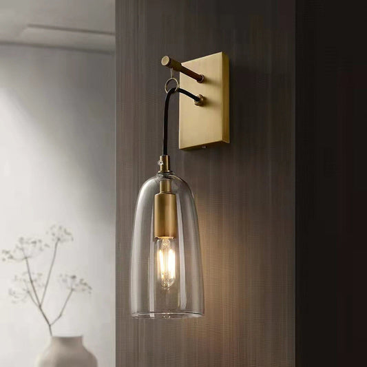 Nordic Brass Glass Wall Light for Interior Spaces | Bralune