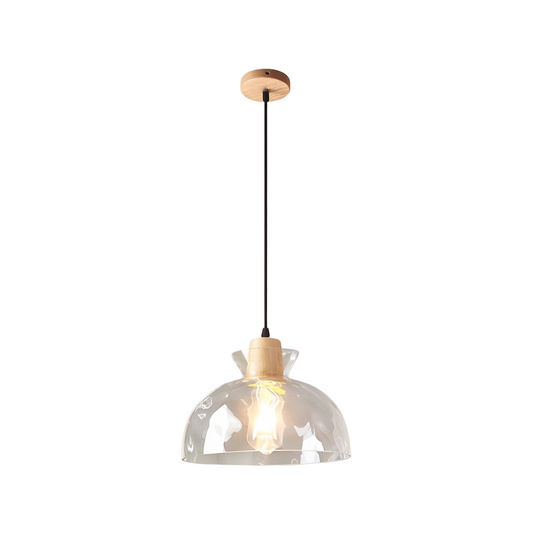 Nordic Clear Glass Pendant Light Adjustable Cord | Menora