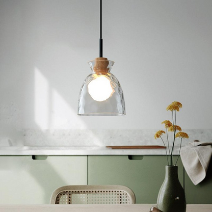 Nordic Clear Glass Pendant Light Adjustable Cord | Menora