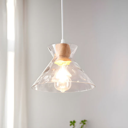 Nordic Clear Glass Pendant Light Adjustable Cord | Menora