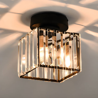 Nordic Crystal Ceiling Light Flush Mount Fixture | Salmora