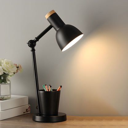 Nordic Desk Lamp with Metal Shade Pen Holder | Velmira