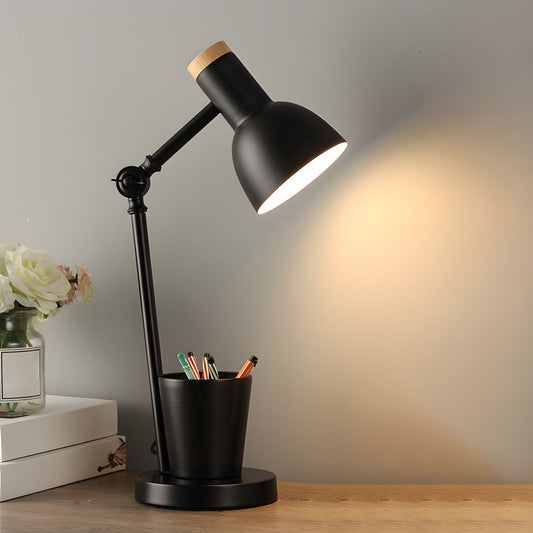 Nordic Desk Lamp with Metal Shade Pen Holder | Velmira