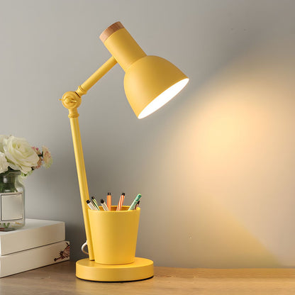 Nordic Desk Lamp with Metal Shade Pen Holder | Velmira