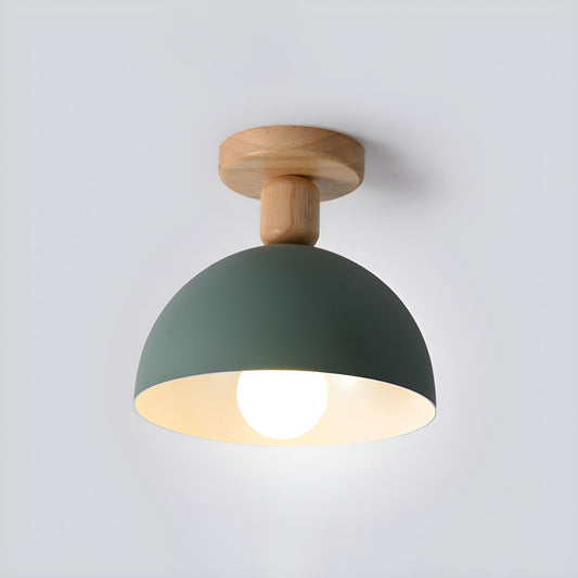 Nordic Dome Metal Shade Semi Flush Ceiling Light | Savira