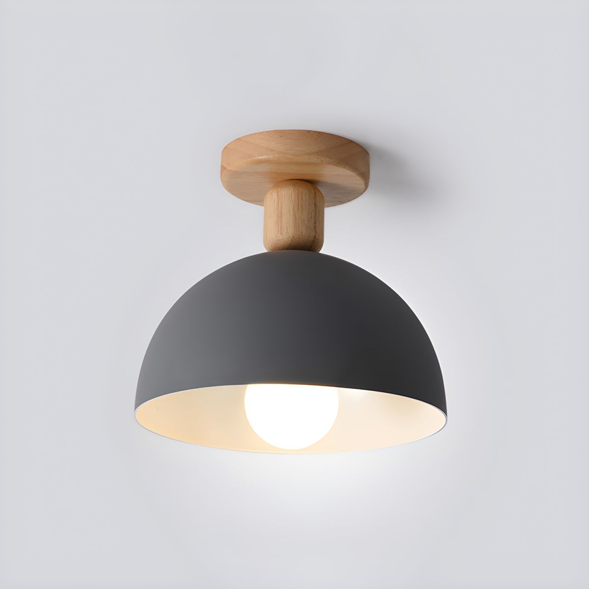 Nordic Dome Metal Shade Semi Flush Ceiling Light | Savira