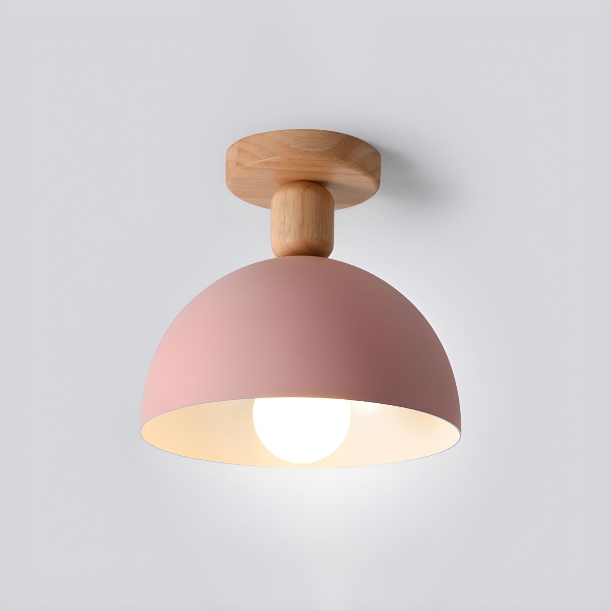 Nordic Dome Metal Shade Semi Flush Ceiling Light | Savira