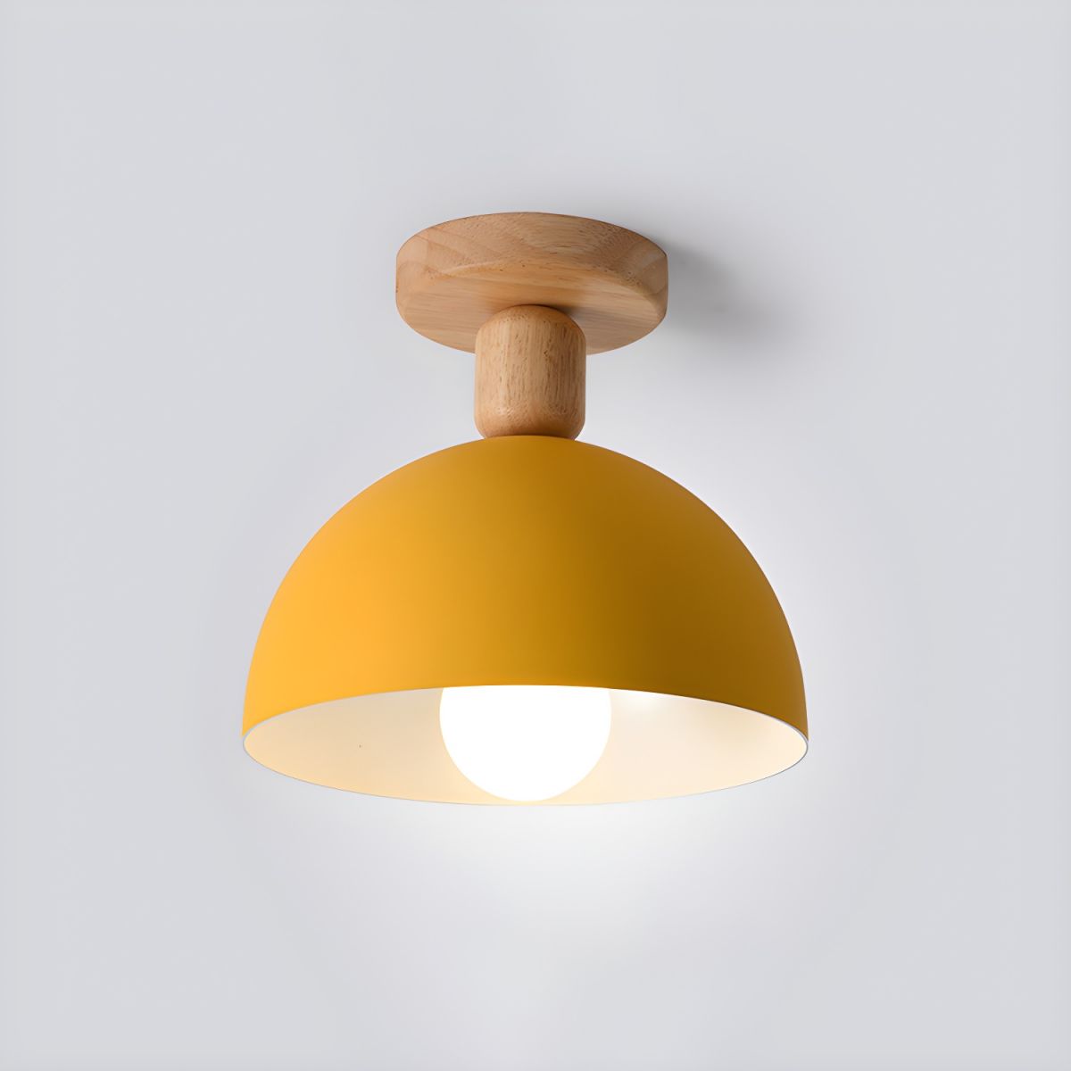 Nordic Dome Metal Shade Semi Flush Ceiling Light | Savira