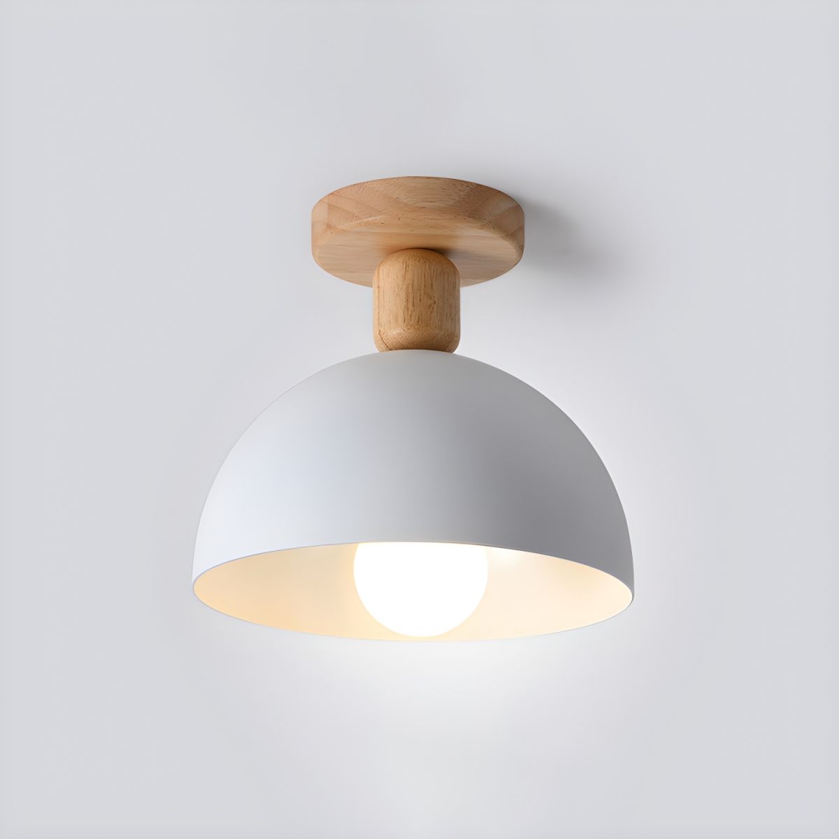 Nordic Dome Metal Shade Semi Flush Ceiling Light | Savira