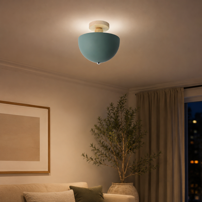 Nordic Dome Metal Shade Semi Flush Ceiling Light | Savira