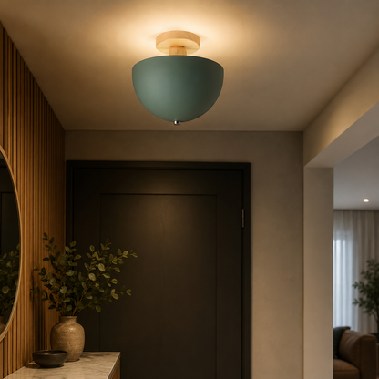 Nordic Dome Metal Shade Semi Flush Ceiling Light | Savira
